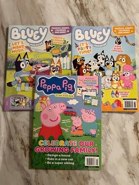 Bluey & Peppa Pig Activity Magazine Books